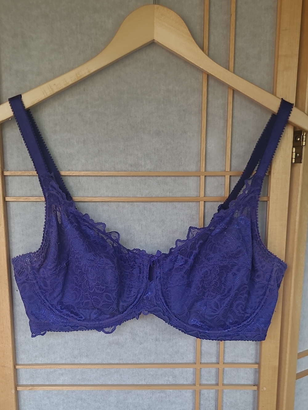 Lace Underwire Bra in Deep Purple - Women Intimates